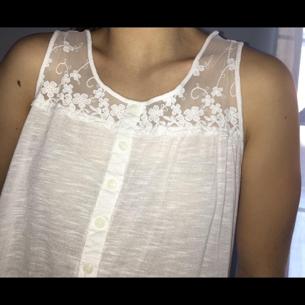 Flowy White Tank